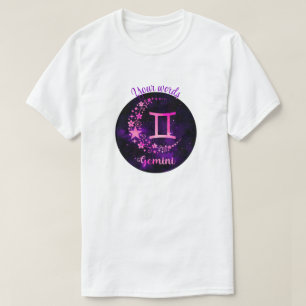 Erstellen Sie Ihre eigenen Lila Zodiac Gemini Zodi T-Shirt