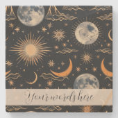 Erstellen Sie Ihre eigenen Lunar Cloudscapes Celes Steinuntersetzer (Vorderseite)