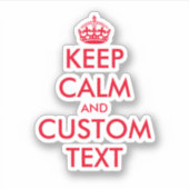 Erstellen Sie Ihre eigenen lustigen, behalten, ruh Aufkleber (Vorderseite)