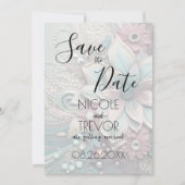 Erstellen Sie Ihre eigenen - Luxus Shabby Chic Pap Save The Date (Vorderseite)
