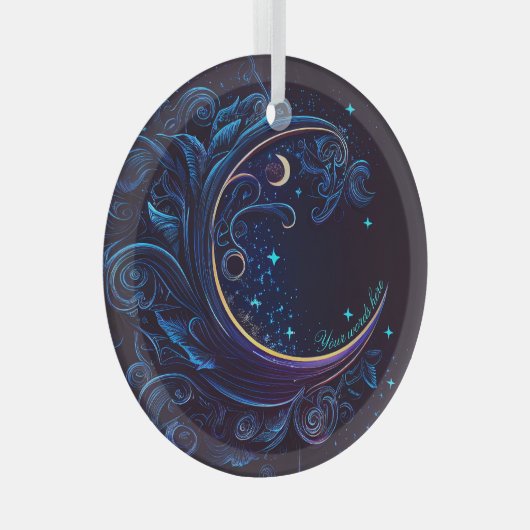 Erstellen Sie Ihre eigenen magischen Mondwellen Ornament Aus Glas (Vorderseite Rechts)