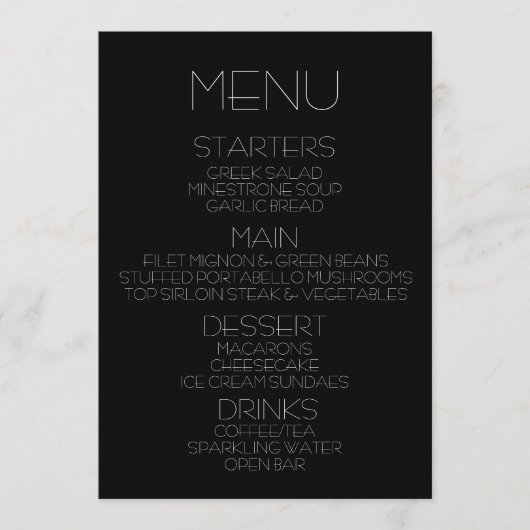 Erstellen Sie Ihre eigenen - Menü mit den X-Ray-Bl Menükarte (Vorderseite)