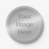 Erstellen Sie Ihre eigenen metallischen Platinsilb Pappteller (Vorderseite)