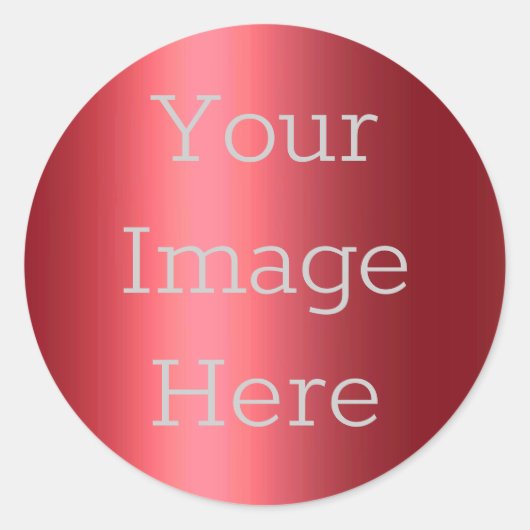 Erstellen Sie Ihre eigenen metallischen Roten Imit Runder Aufkleber (Vorderseite)