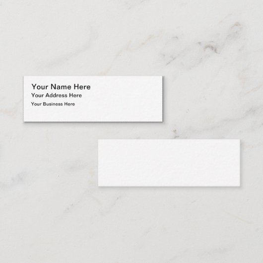 Mini, 7,62 cm x 2,54 cm Visitenkarte (Vorne/Hinten)