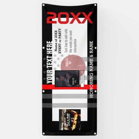 Erstellen Sie Ihre eigenen mit 3 Bildern und 6 Tex Banner (Vertikal)