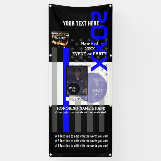 Erstellen Sie Ihre eigenen mit 3 Bildern und 9 Tex Banner (Vertikal)