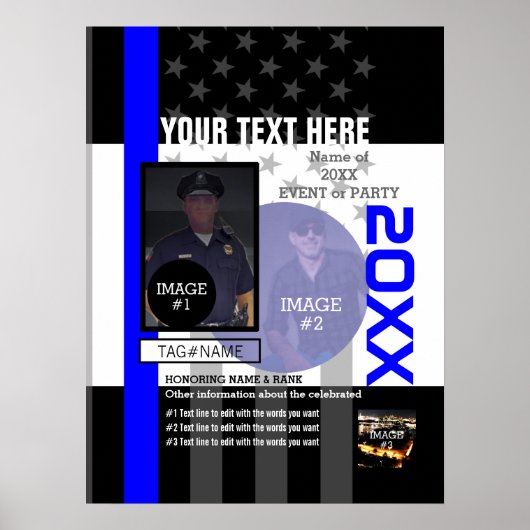 Erstellen Sie Ihre eigenen mit 3 Bildern und 9 Tex Poster (Vorne)