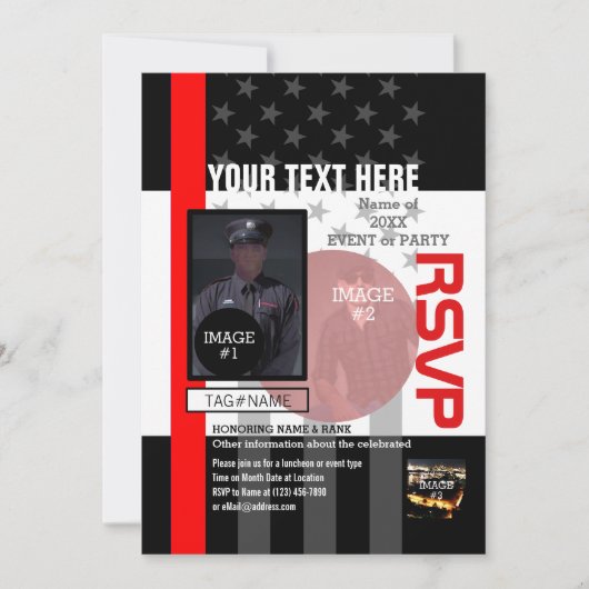 Erstellen Sie Ihre eigenen mit 4 Bildern und 12 Te Einladung (Vorderseite)