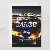 Erstellen Sie Ihre eigenen mit 4 Bildern und 12 Te Einladung (Rückseite)