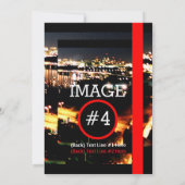 Erstellen Sie Ihre eigenen mit 4 Bildern und 12 Te Einladung (Rückseite)