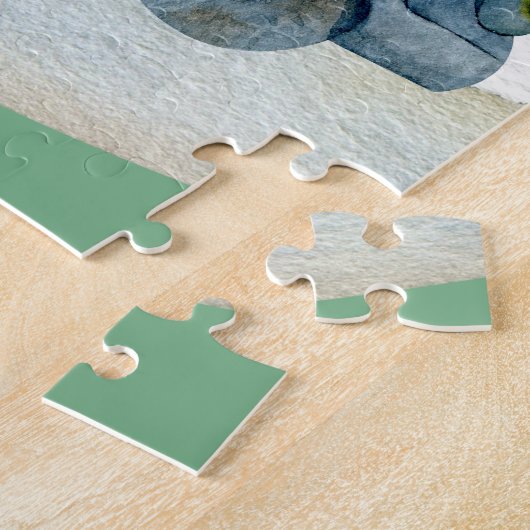 Erstellen Sie Ihre eigenen Mit Monogramm Wasserfar Puzzle (Seite)