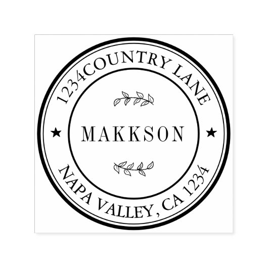 Erstellen Sie Ihre eigenen, modernen Runde Rückgab Permastempel (Design)