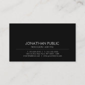 Erstellen Sie Ihre eigenen modernen Schwarz-weißen Visitenkarte (Vorderseite)