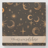 Erstellen Sie Ihre eigenen Monde & Planeten Celest Steinuntersetzer (Vorderseite)