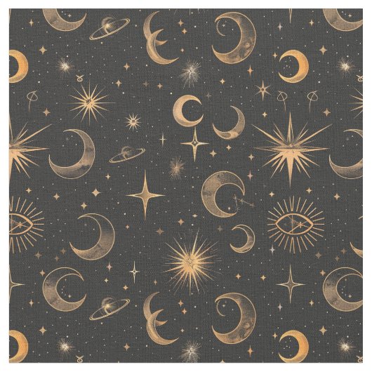 Erstellen Sie Ihre eigenen Monde & Planeten Celest Stoff (Nahaufnahme)