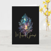 Erstellen Sie Ihre eigenen mystischen Kristalle Karte (Gelbe Blume)