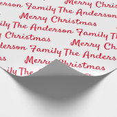 Erstellen Sie Ihre eigenen Namen Muster Familie We Geschenkpapier (Ecke)