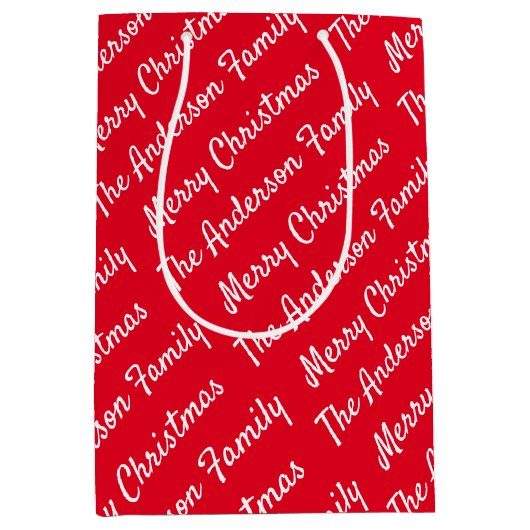 Erstellen Sie Ihre eigenen Namen Muster Familie We Mittlere Geschenktüte (Vorderseite)