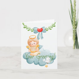 Erstellen Sie Ihre eigenen Niedlichen Angel Harf W Feiertagskarte