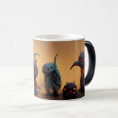 Erstellen Sie Ihre eigenen Niedlichen, grauen Mons Verwandlungstasse (VorderseiteRechts)