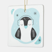 Erstellen Sie Ihre eigenen Niedlichen Pinguin Blue Keramikornament (Links)