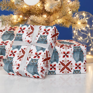 Erstellen Sie Ihre eigenen nordischen Blauen Schne Geschenkpapier