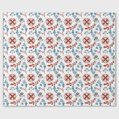 Erstellen Sie Ihre eigenen nordischen Rot- und Bla Geschenkpapier (Flach)