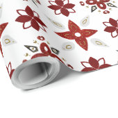 Erstellen Sie Ihre eigenen nordischen Rot- und Wei Geschenkpapier (Rolleneckpunkt)