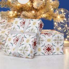 Erstellen Sie Ihre eigenen nordischen roten blauen Geschenkpapier