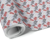 Erstellen Sie Ihre eigenen nordischen Weihnachtsfe Geschenkpapier (Rolleneckpunkt)