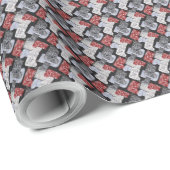 Erstellen Sie Ihre eigenen nordischen Weihnachtsso Geschenkpapier (Rolleneckpunkt)