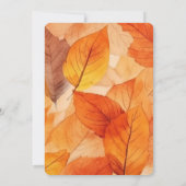 Erstellen Sie Ihre eigenen Orange-Herbstlaube Hoch Einladung (Rückseite)