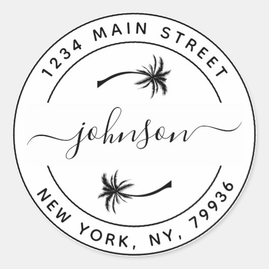 Erstellen Sie Ihre eigenen Palmen rund um die Rück Runder Aufkleber (Vorderseite)