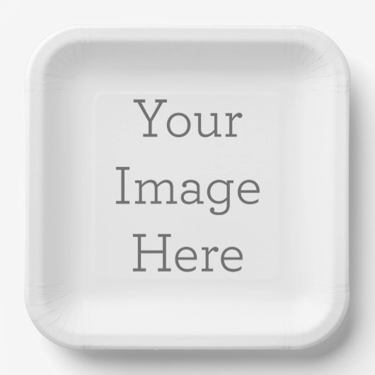 Pappteller, 22,86cm Quadratischer Pappteller (Vorderseite)