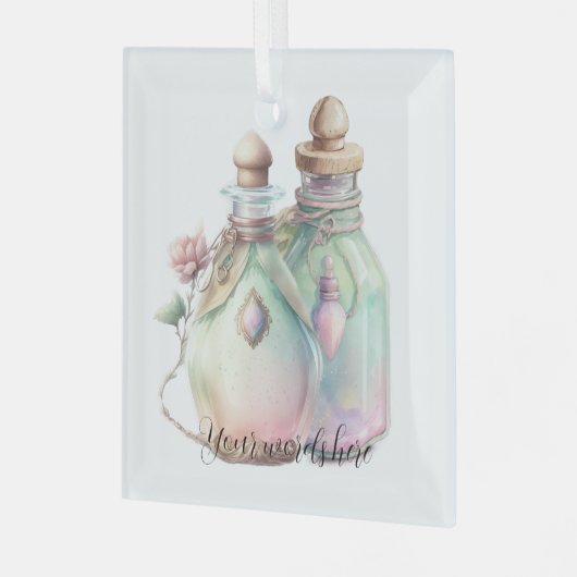 Erstellen Sie Ihre eigenen Parfümflaschen Ornament Aus Glas (Vorderseite links)