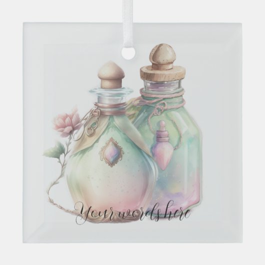 Erstellen Sie Ihre eigenen Parfümflaschen Ornament Aus Glas (Vorderseite)