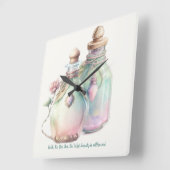 Erstellen Sie Ihre eigenen Parfümflaschen Quadratische Wanduhr (Winkel)