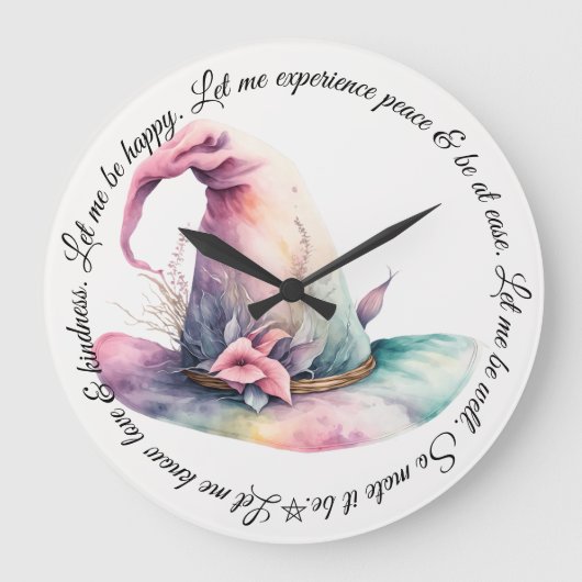 Erstellen Sie Ihre eigenen pastellfarbenen Rainbow Große Wanduhr (Vorderseite)