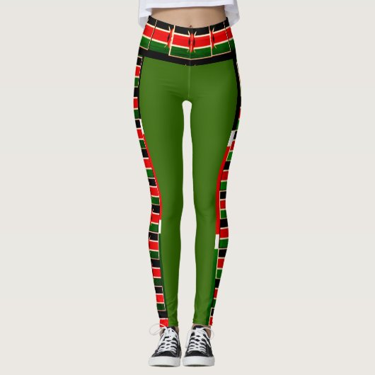 Erstellen Sie Ihre eigenen Patriot Kenya National Leggings (Vorderseite)