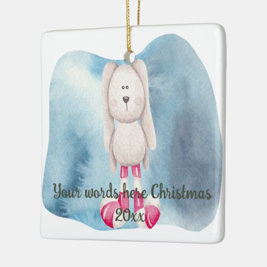 Erstellen Sie Ihre eigenen Peppermint Bunny Rabbit Keramikornament (Links)