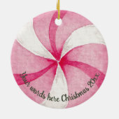 Erstellen Sie Ihre eigenen Peppermint Candy Weihna Keramik Ornament (Hinten)