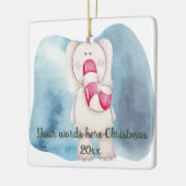 Erstellen Sie Ihre eigenen Peppermint Elephant Wei Keramikornament (Links)