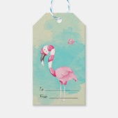 Erstellen Sie Ihre eigenen Peppermint Flamingo Wei Geschenkanhänger (Vorderseite)