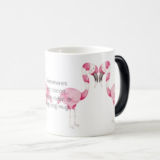 Erstellen Sie Ihre eigenen Peppermint Flamingo Wei Verwandlungstasse (VorderseiteRechts)
