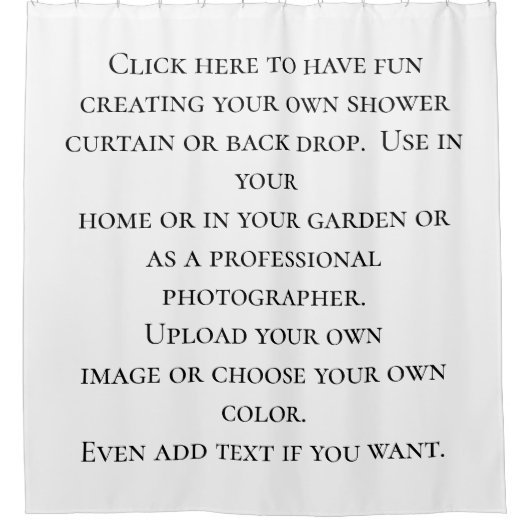 Erstellen Sie Ihre eigenen Personalisierten, indiv Duschvorhang (Vorderseite)