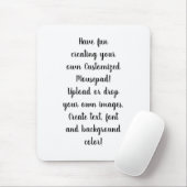 Erstellen Sie Ihre eigenen personalisierten Mousepad (Mit Mouse)