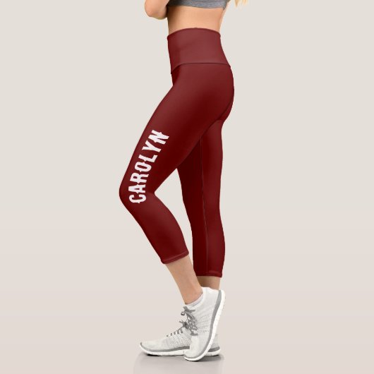 Erstellen Sie Ihre eigenen Personalisierten Namen Capri Leggings (Links)