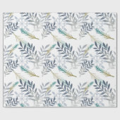 Erstellen Sie Ihre eigenen Pfauenschneeflocken Geschenkpapier (Flach)