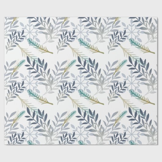 Erstellen Sie Ihre eigenen Pfauenschneeflocken Geschenkpapier (Flach)